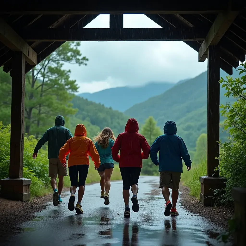 Медведь в лесу, мирно ищущий еду среди деревьев